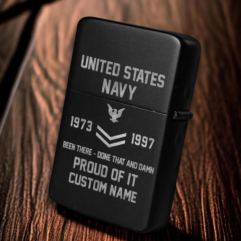 US Navy, No One Fights Alone - Engraved Lighter - Image 6