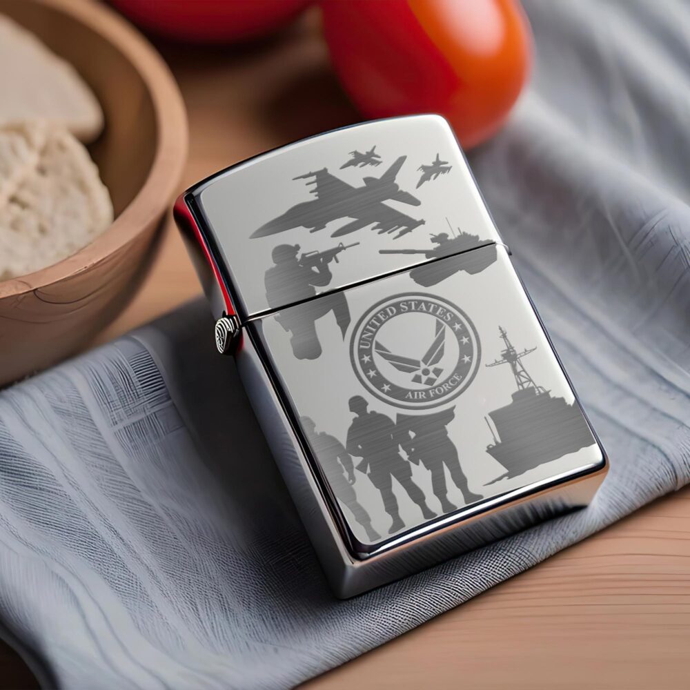 US Air Force , E 8 Air Force First Sergeant - Engraved Lighter - Image 2