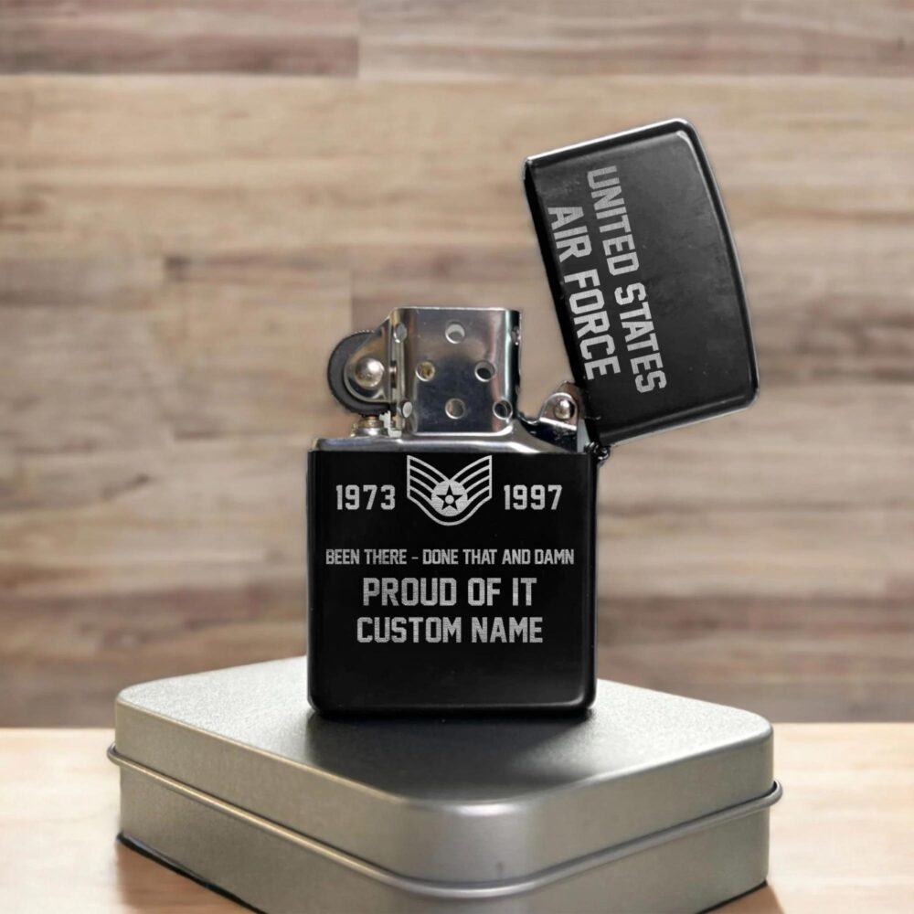 US Air Force , E 8 Air Force First Sergeant - Engraved Lighter - Image 3
