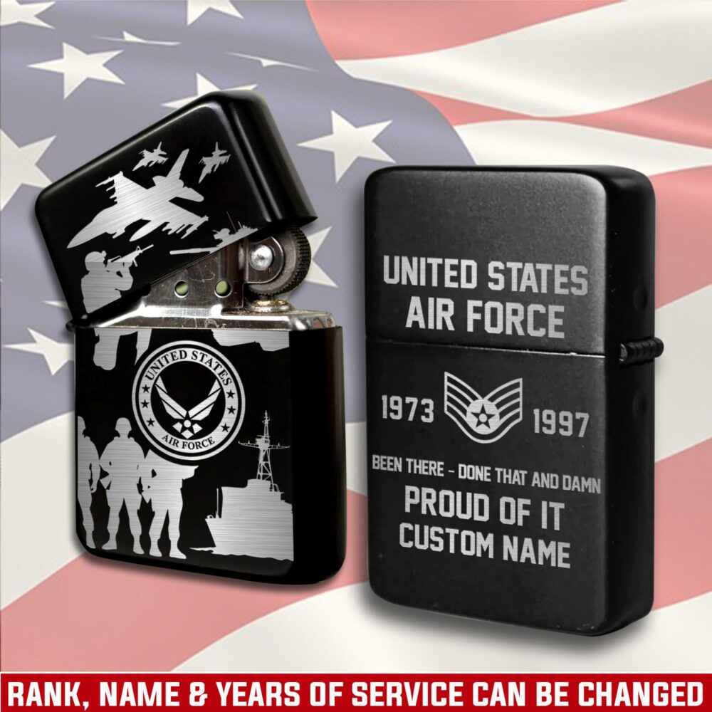 US Air Force , E 8 Air Force First Sergeant - Engraved Lighter