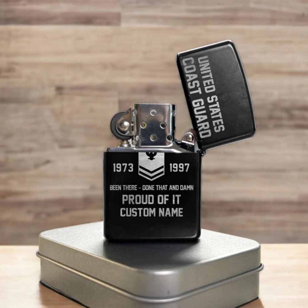 US Coast Guard, Served With Pride - Engraved Lighter - Image 3