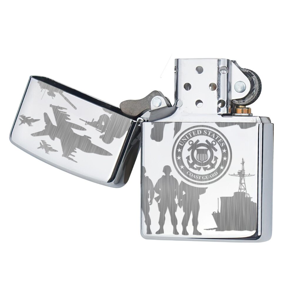 US Coast Guard, Served With Pride - Engraved Lighter - Image 4