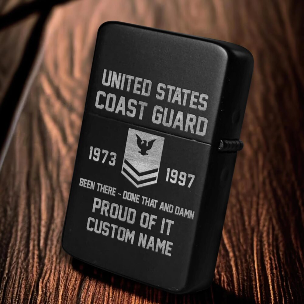 US Coast Guard, Served With Pride - Engraved Lighter - Image 6