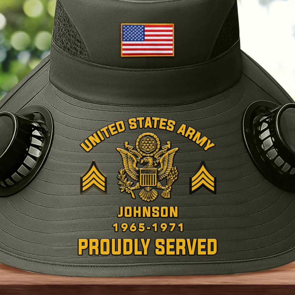 US Army, Thank a Veteran - Solar Powered Fan Hat - Image 2