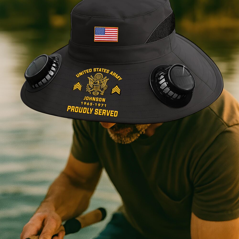 US Army, Thank a Veteran - Solar Powered Fan Hat - Image 3