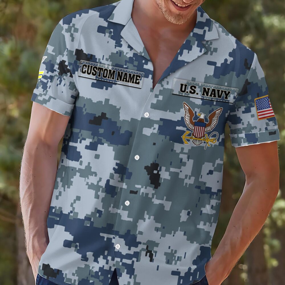 US Navy, Anchors Aweigh - Hawaii Shirt - Image 2