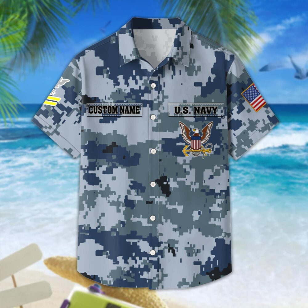 US Navy, Anchors Aweigh - Hawaii Shirt - Image 3