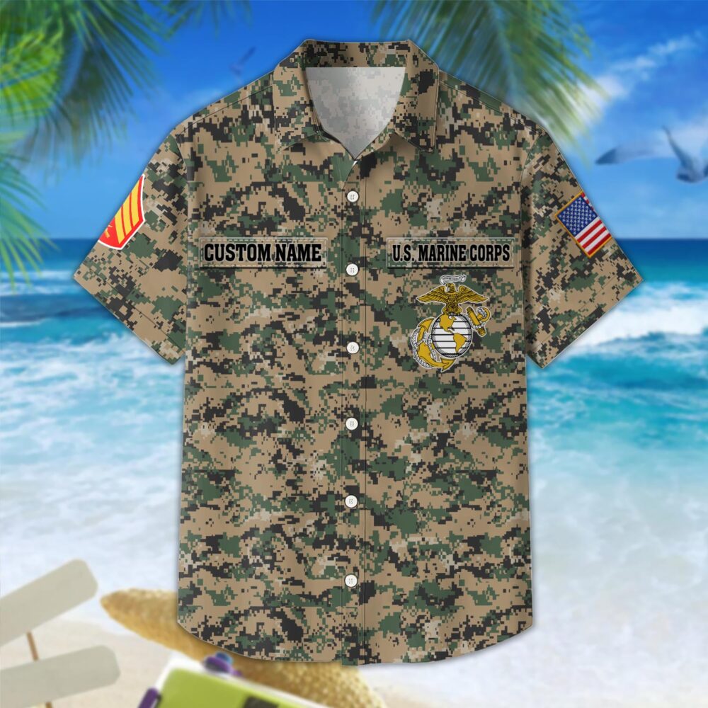 US Marine Corps, No One Fights Alone - Hawaii Shirt - Image 3