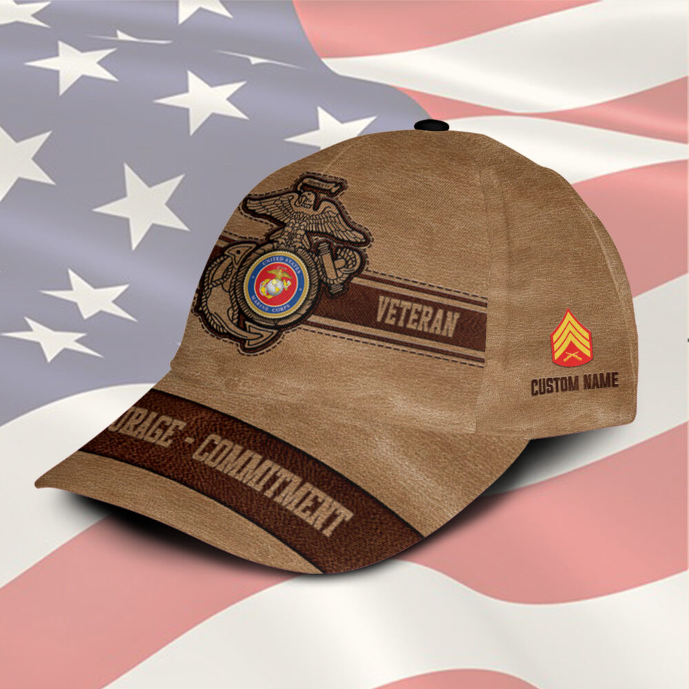 US Marine Corps, Honor, Duty, Service - Classic Cap - Image 2