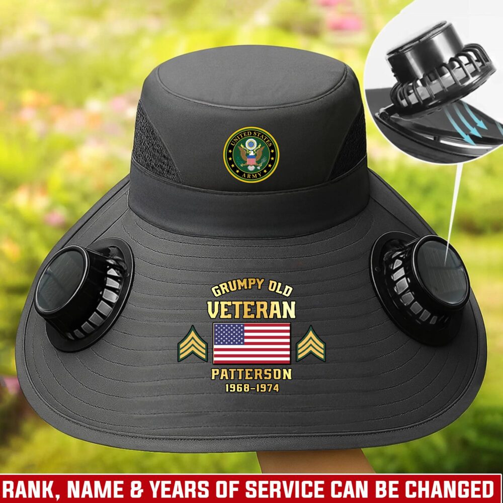 US Army, All Gave Some, Some Gave All - Solar Powered Fan Hat