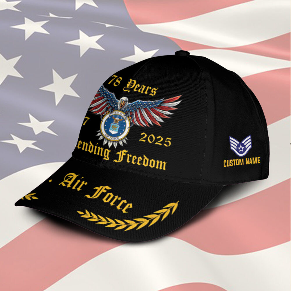 US Air Force, American By Birth, Veteran By Choice - Classic Cap - Image 2