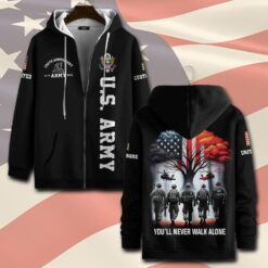 US Army, Honoring All Who Served - Zip Hoodie