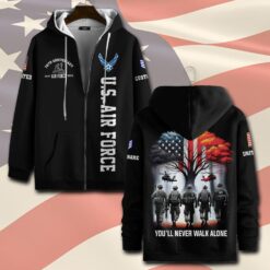US Air Force , Life And Pride - Zip Hoodie