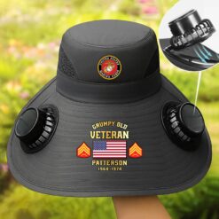 US Marine Corps, E 5 Marines Sergeant - Solar Powered Fan Hat