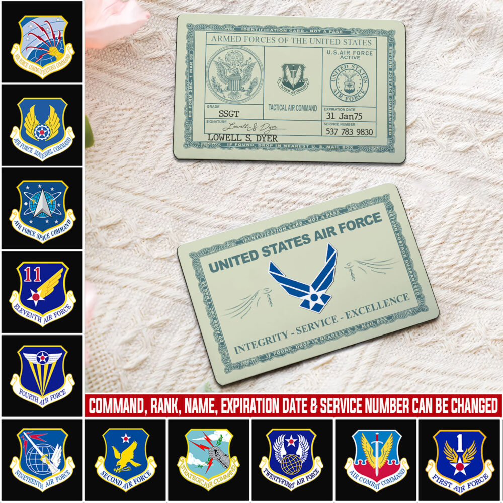 Air Force Command, O 3 Air Force Captain - Printed Metal Card