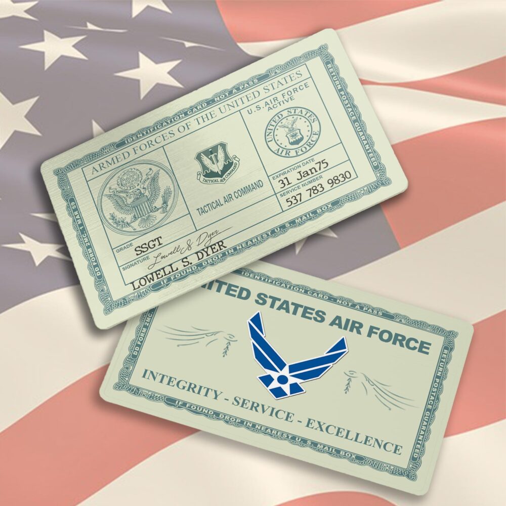 Air Force Command, O 3 Air Force Captain - Printed Metal Card - Image 3