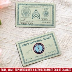 Army National Guard, W 4 Army Chief Warrant Officer 4 - Printed Metal Card