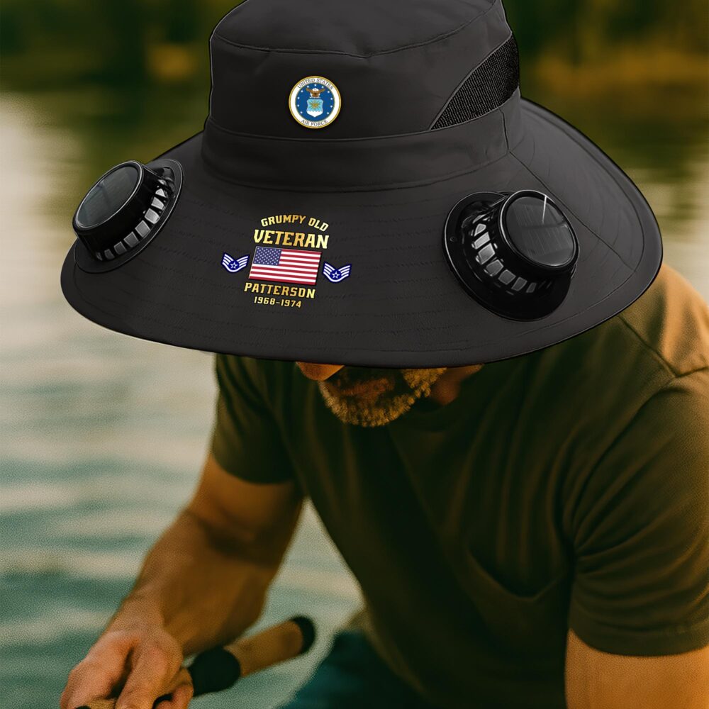 US Air Force , E 7 Air Force First Sergeant - Solar Powered Fan Hat - Image 3