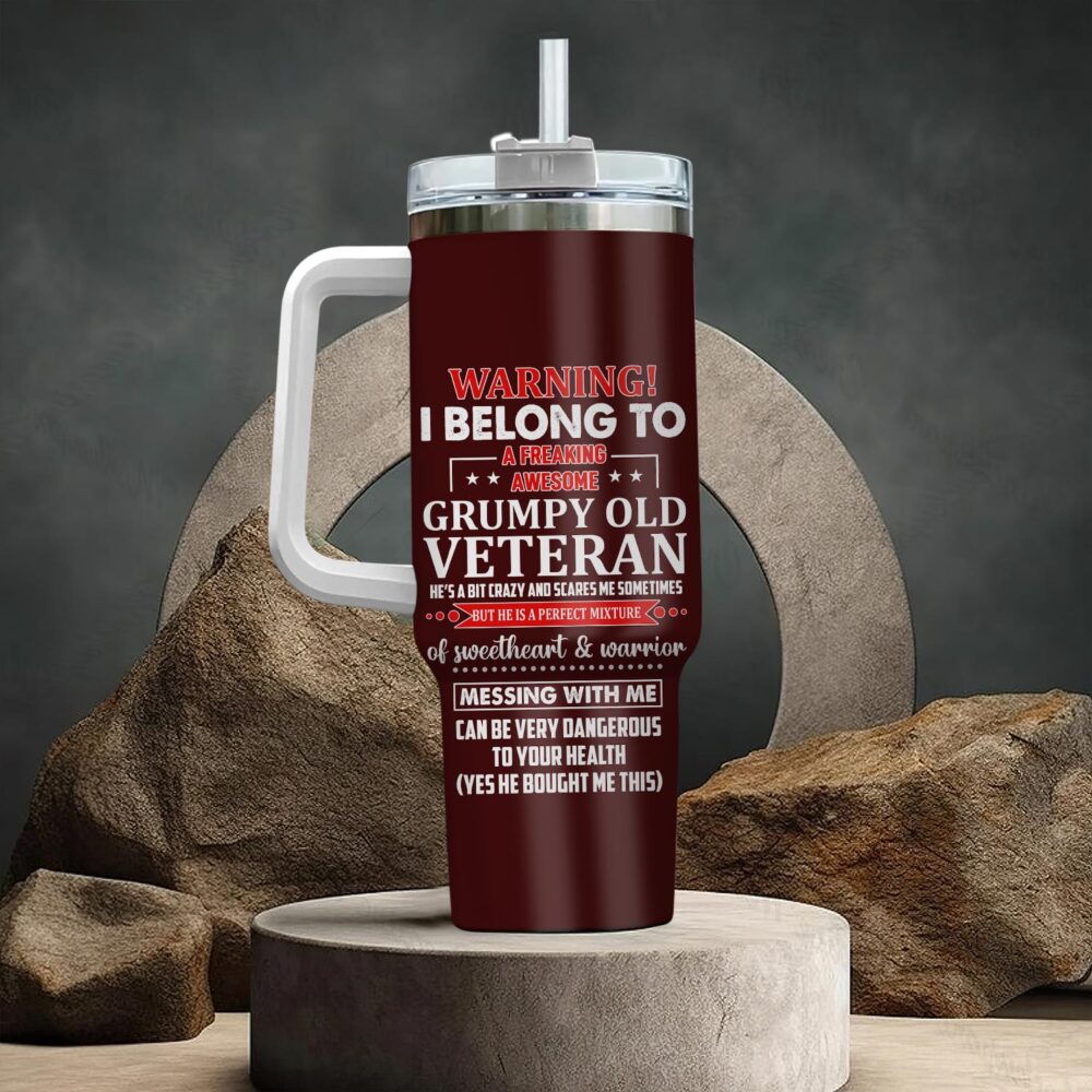 US Marine Corps, E 8 Marines Master Sergeant - Stainless Steel Tumbler 40oz - Image 3