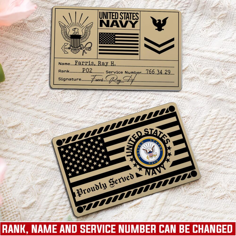 US Navy, Freedom Isn't Free - Printed Metal Card