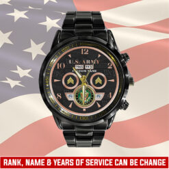 US Army, Thank a Veteran - Black Stainless Steel Watch