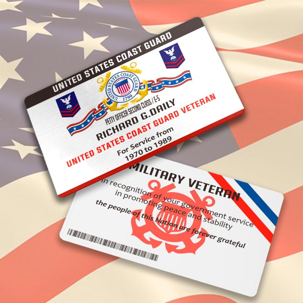US Coast Guard, Semper Paratus - Printed Metal Card - Image 3