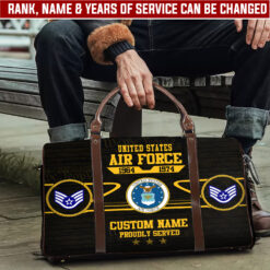 US Air Force, E 4 Air Force Sergeant - Travel Bag - Size S: 18 x 8.6 x 10.2 inches