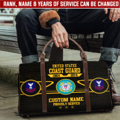 US Coast Guard, Freedom Isn't Free - Travel Bag - Size L: 20.4 x 9.4 x 10.2 inches