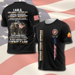 US Marine Corps, Freedom Over Fear - T-Shirt