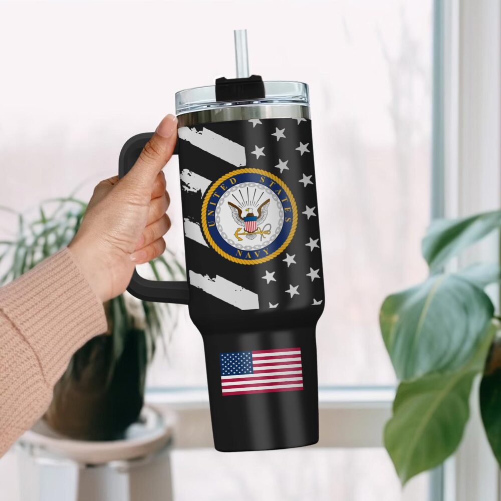 US Navy, The Sea is Ours - Stainless Steel Tumbler 40oz - Image 2