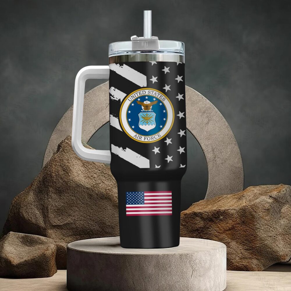 US Air Force , Defender of Freedom - Stainless Steel Tumbler 40oz - Image 3