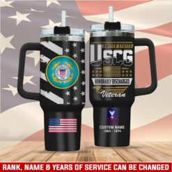 US Coast Guard, Defender of Freedom - Stainless Steel Tumbler 40oz