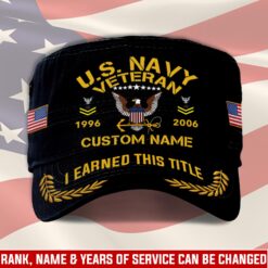 US Navy, E 8 Gold - Military Cap