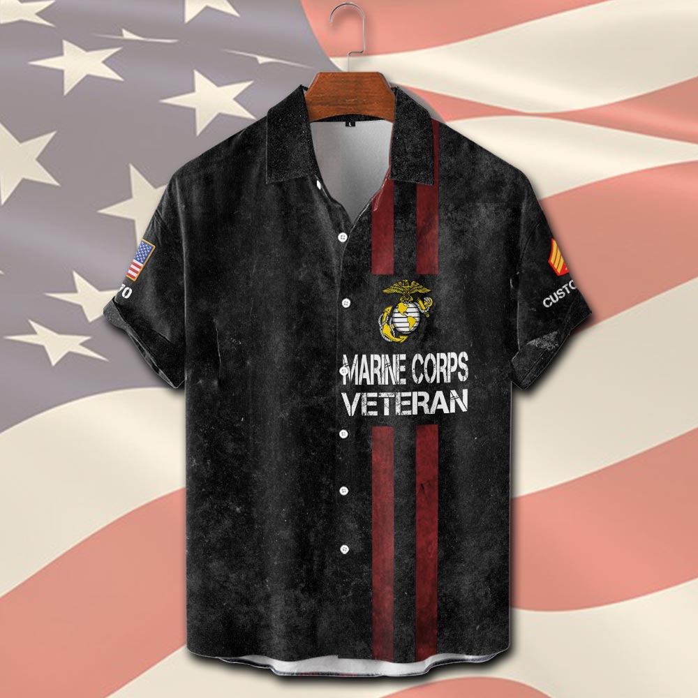 US Marine Corps, E 5 Marines Sergeant - Short Sleeve Button Shirt - Image 2