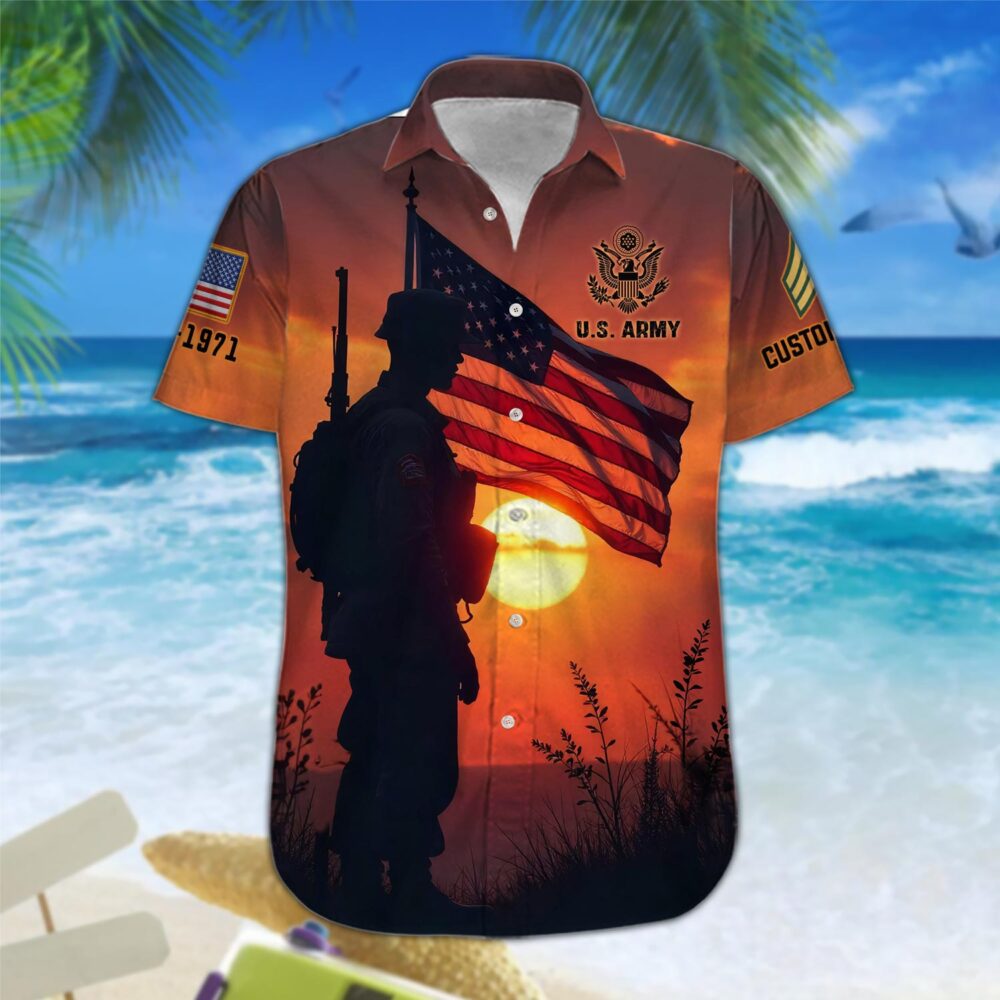 US Army, E 8 Army Master Sergeant - Hawaii Shirt - Image 3
