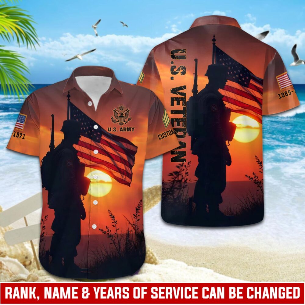 US Army, E 8 Army Master Sergeant - Hawaii Shirt