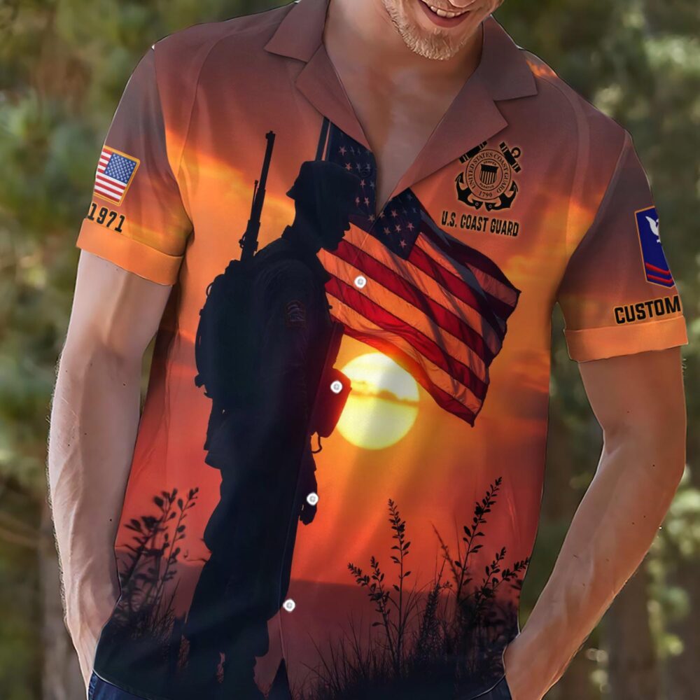 US Coast Guard, Thank a Veteran - Hawaii Shirt - Image 2