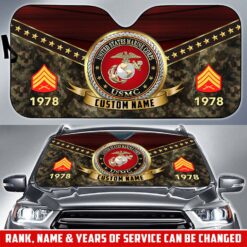 US Marine Corps, Remember - Honor - Respect - Car Sun Shade
