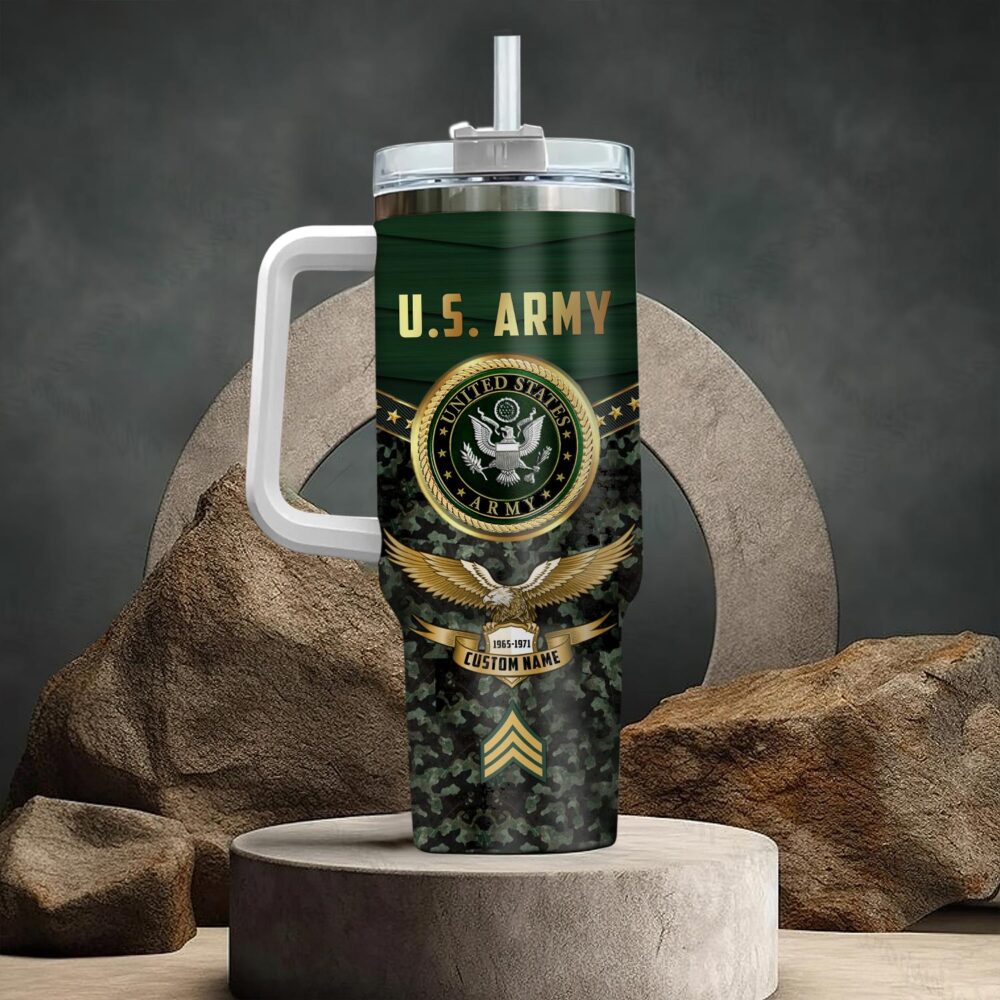 US Army, Lest We Forget - Stainless Steel Tumbler 40oz - Image 3