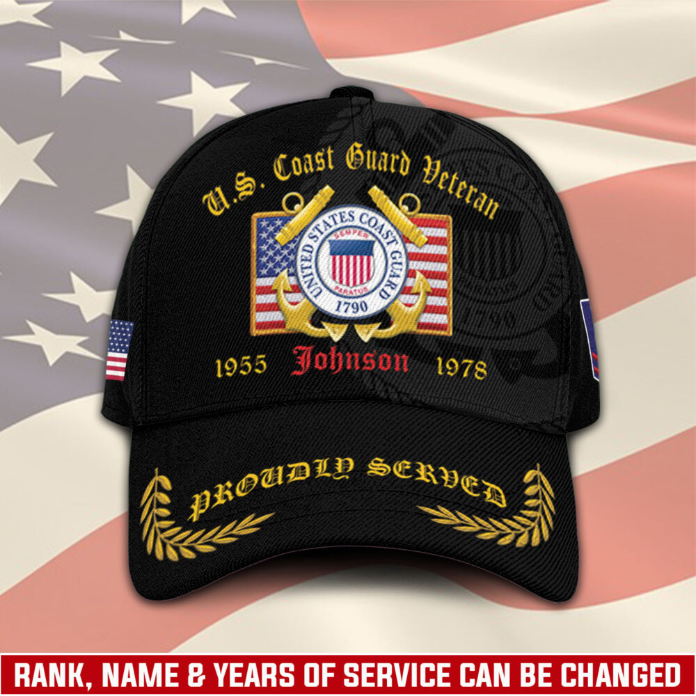 US Coast Guard, Land Of The Free, Because Of The Brave - Classic Cap