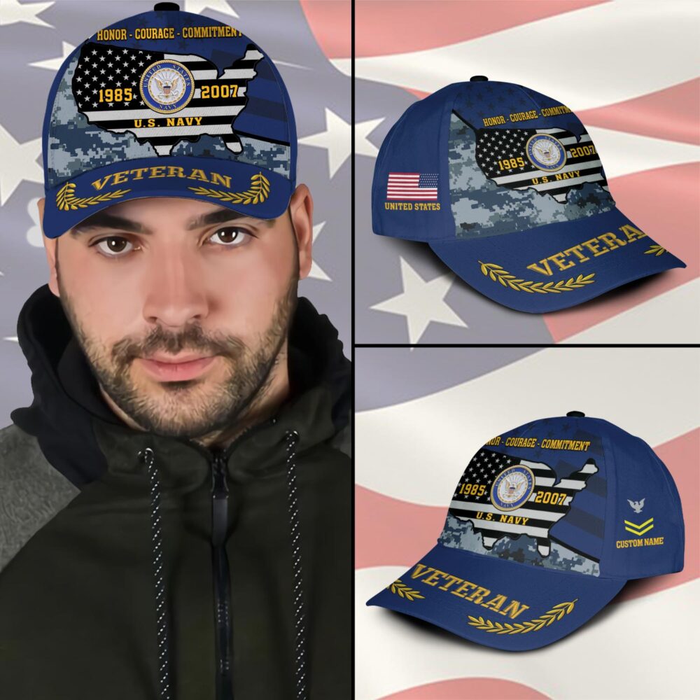 US Navy, E 7 Red - Classic Cap - Image 3