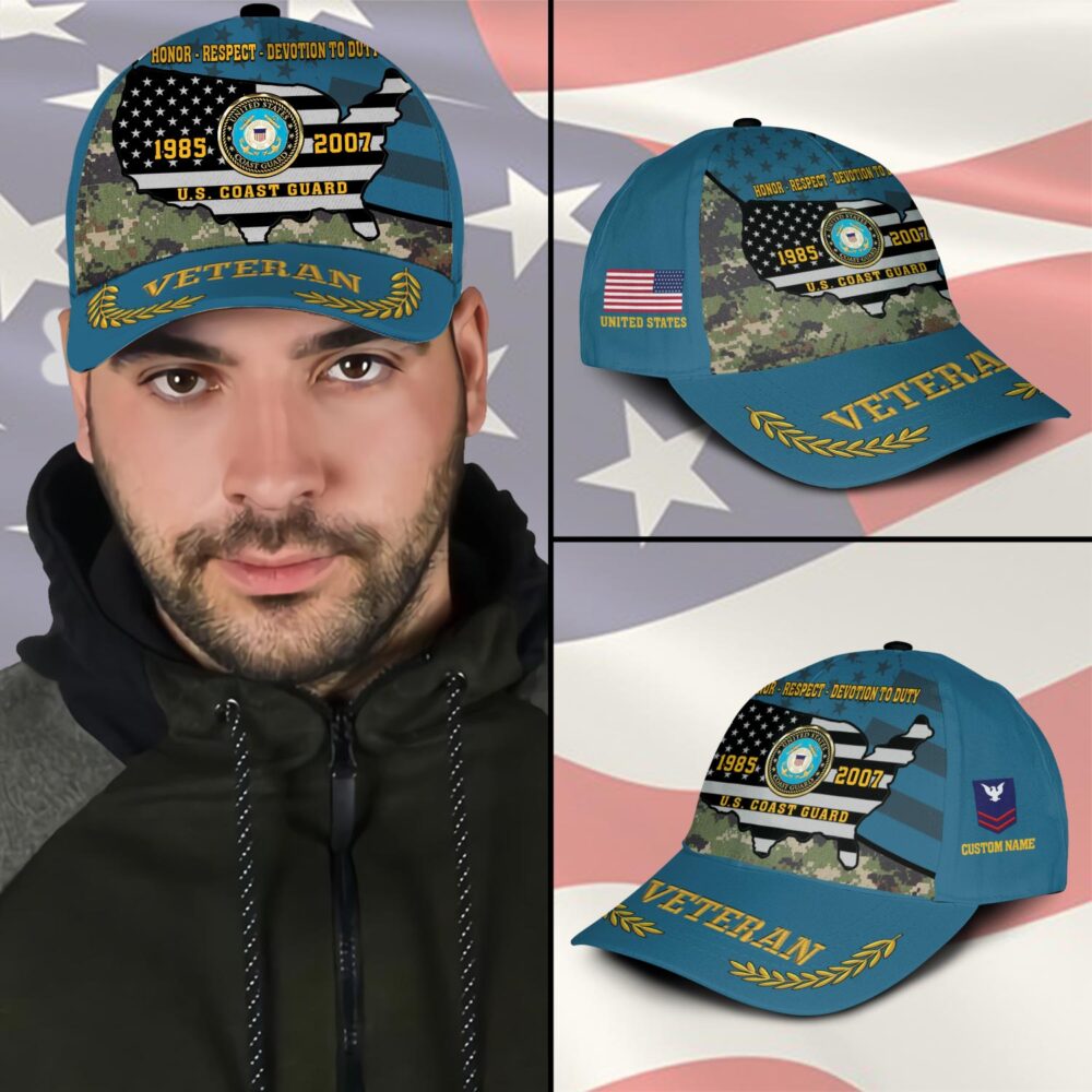 US Coast Guard, E 3 White - Classic Cap - Image 3