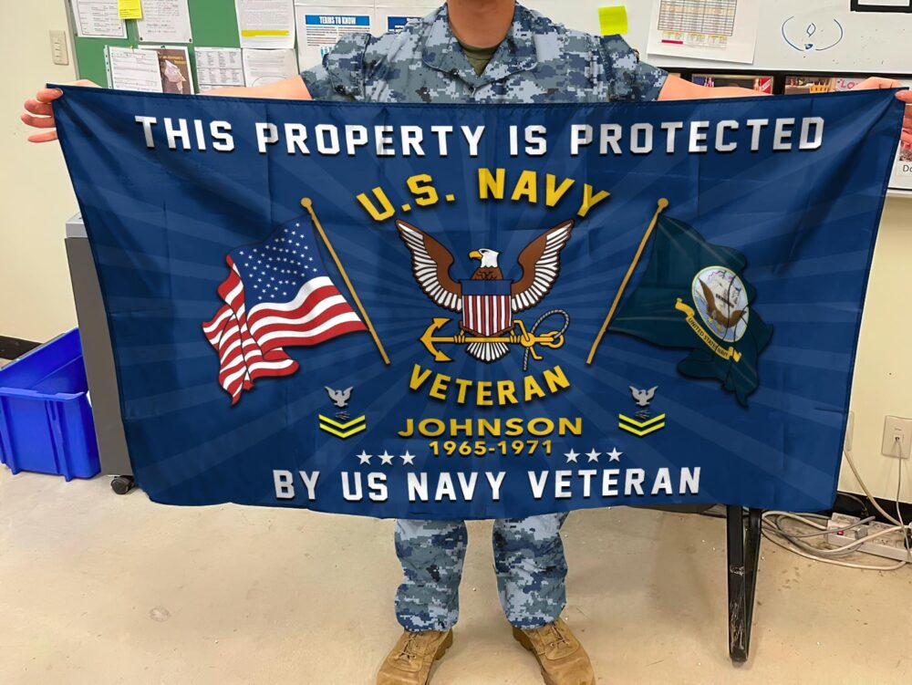 US Navy, E 4 Red - Flying Flag 5×8 Feet(152×244 Cm) - Image 2
