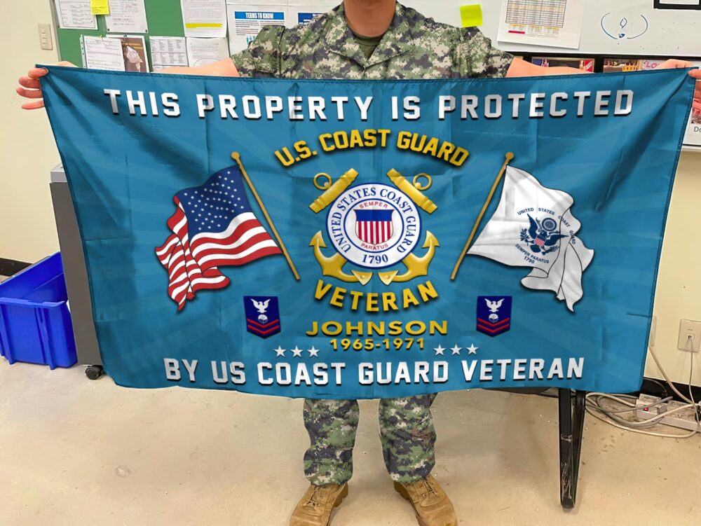 US Coast Guard, No One Fights Alone - Flying Flag 5×8 Feet(152×244 Cm) - Image 2