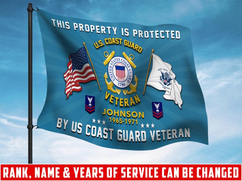US Coast Guard, No One Fights Alone - Flying Flag 5×8 Feet(152×244 Cm)
