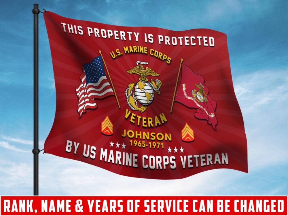 US Marine Corps, Defender of Freedom - Flying Flag 5×8 Feet(152×244 Cm)