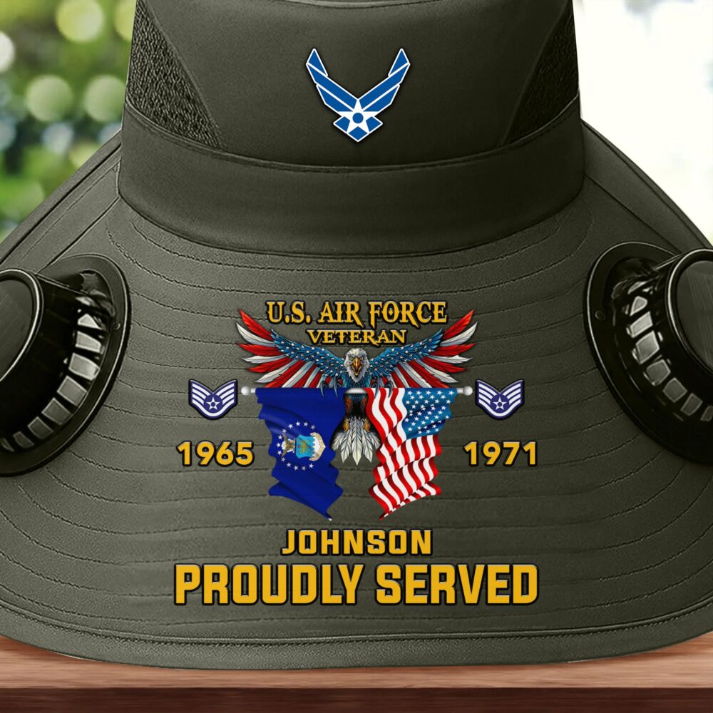 US Air Force , O 5 Air Force Lieutenant Colonel - Solar Powered Fan Hat - Image 2