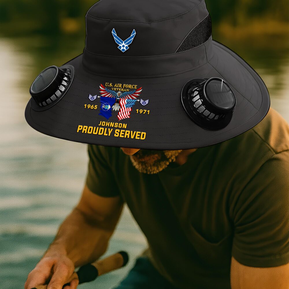 US Air Force , O 5 Air Force Lieutenant Colonel - Solar Powered Fan Hat - Image 3