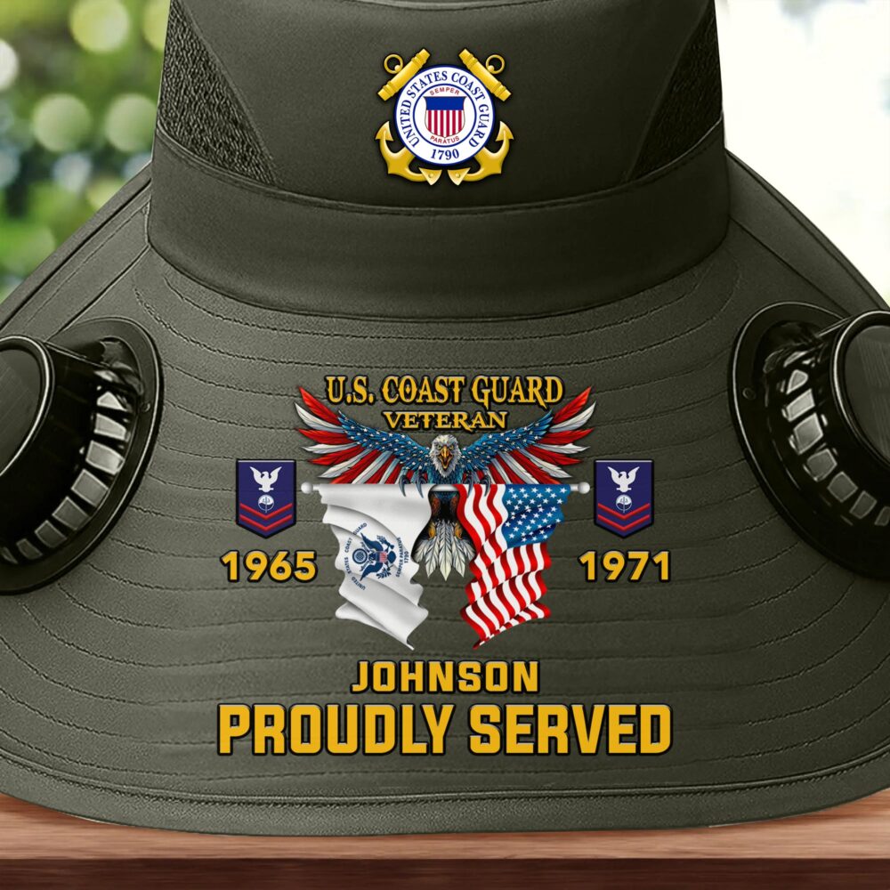 US Coast Guard, Freedom Isn't Free - Solar Powered Fan Hat - Image 2