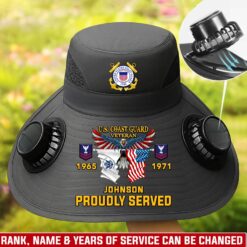 US Coast Guard, Freedom Isn't Free - Solar Powered Fan Hat